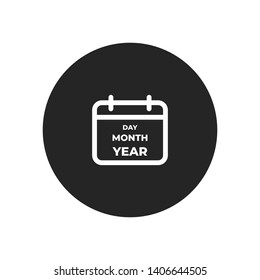 Calendar vector icon in modern design style for web site and mobile app