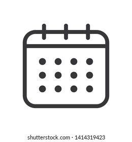 Calendar vector icon in modern design style for web site and mobile app