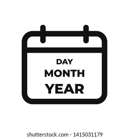 Calendar vector icon in modern design style for web site and mobile app