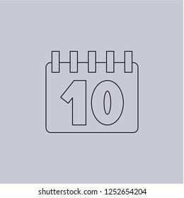 Calendar vector icon. Modern, simple, isolated, flat best quality icon for web site designs or mobile apps. Vector illustration.