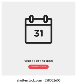 Calendar Vector Icon Month Symbol Modern Stock Vector (Royalty Free ...