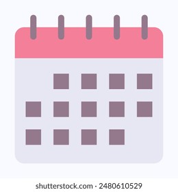 Calendar Vector Icon, Monthly Calendar Icon. Flat Style Isolated Vector Icon.