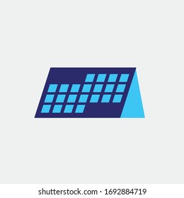 planificador mensual de icono de vector de calendario con soporte