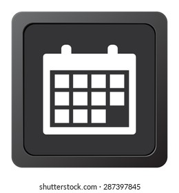 Calendar - vector icon, on a grey button