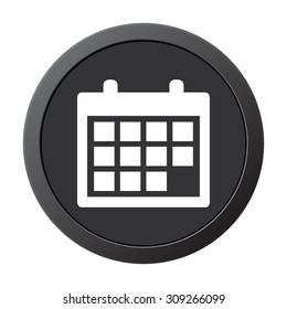 Calendar - vector icon, on a grey button