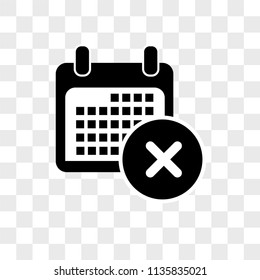 Calendar vector icon on transparent background, Calendar icon