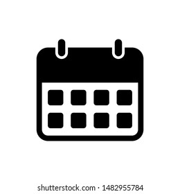 calendar Vector icon on white background. vector illustration