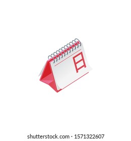 calendar vector icon on a white background