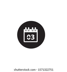 calendar vector icon on a white background