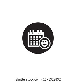 calendar vector icon on a white background