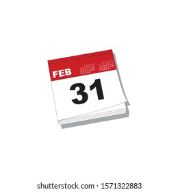 calendar vector icon on a white background