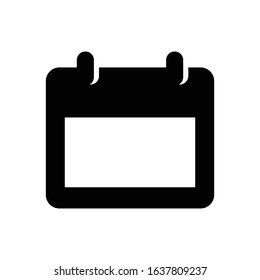 Calendar vector icon on white background.