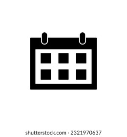 Calendar vector icon on white background
