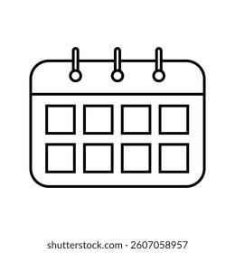 calendar Vector icon on white background. vector illustration