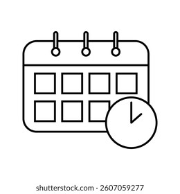 calendar Vector icon on white background. vector illustration