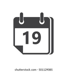 Calendar vector icon on the white background