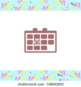 Calendar vector icon on white background. Isolated illustration. Business picture.