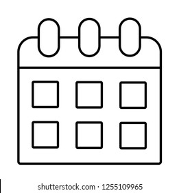calendar vector icon out line style, modern concept, editable project, for application, design, website