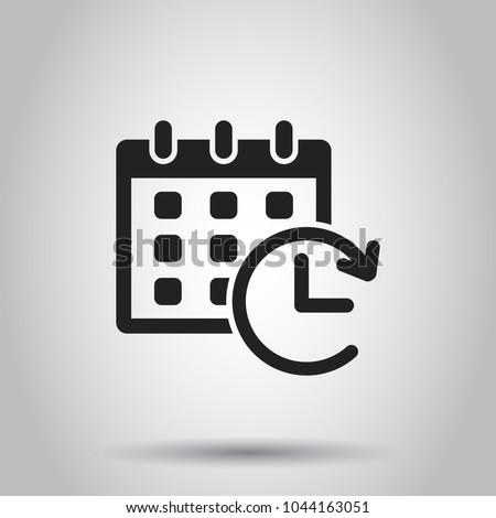 Calendar vector icon. Reminder agenda sign illustration. Business concept simple flat pictogram.