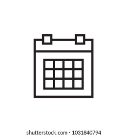 Calendar vector icon. Reminder symbol. Modern illustration for web and mobile apps design