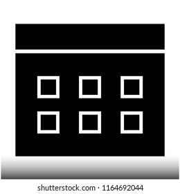 calendar vector icon for schedule