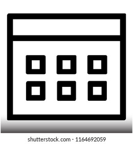 calendar vector icon for schedule