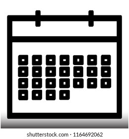 calendar vector icon for schedule