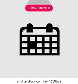Calendar Vector Icon, Series of pages showing the days, weeks, and months symbol. Simple, modern flat vector illustration for mobile app, website or desktop app 