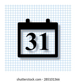 Calendar - vector icon with shadow