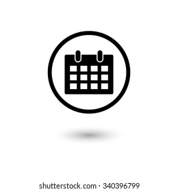 Calendar - vector icon with shadow