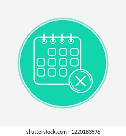 Calendar vector icon sign symbol