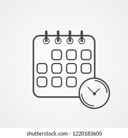 Calendar vector icon sign symbol