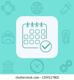 Calendar vector icon sign symbol