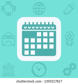 Calendar vector icon sign symbol