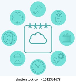 Calendar vector icon sign symbol