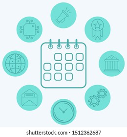 Calendar vector icon sign symbol