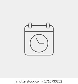 Calendar vector icon sign symbol