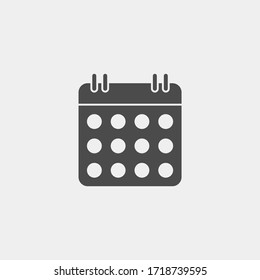 Calendar vector icon sign symbol
