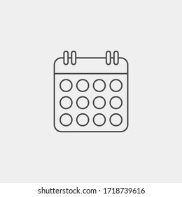 Calendar vector icon sign symbol