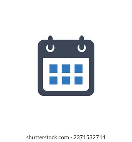 Calendar vector icon. Calendar sign and symbol. Schedule icon symbol