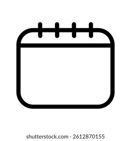 Calendar vector, icon, silhouette. Desktop calendar isolated on white background. Calendar icon, symbol design for logo, app, website. Vector illustration.