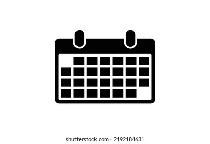 Calendar vector icon. Simple sign solid style. Schedule, date, day, plan, symbol concept. Vector illustration isolated on white background. EPS 10