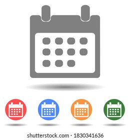 Calendar vector icon in simple style