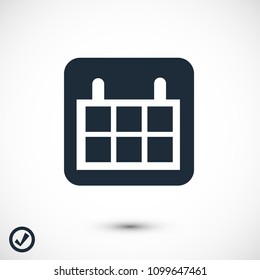 calendar vector icon, stock vector illustration flat design style
