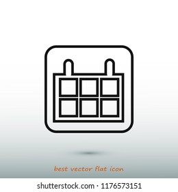 Calendar vector icon, stock vector illustration flat design style