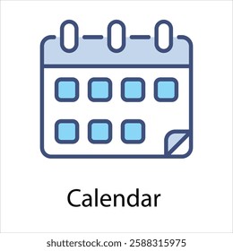 Calendar vector icon stock illustration