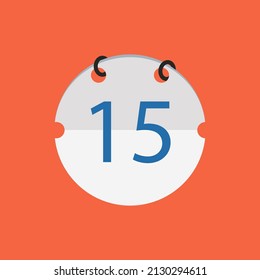 calendar vector icon. stopwatch reminder icon 15