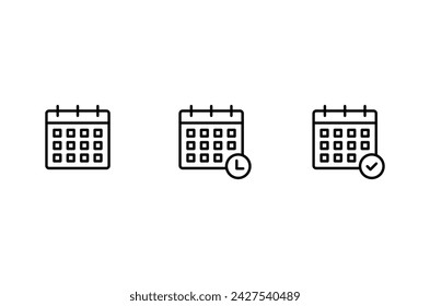 calendar vector icon. calendar symbol icon.