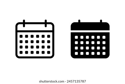 Icono de Vector de calendario. Icono de símbolo de calendario