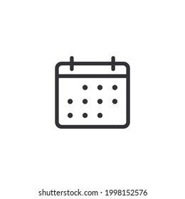 Calendar vector icon. Calendar symbol. Tear-off calendar. Time management. Holidays icon. Deadline icon. Tear-off calendar. Schedule. Vacation sign. Task Manager. Solemn date. Ui elements. Planning.
